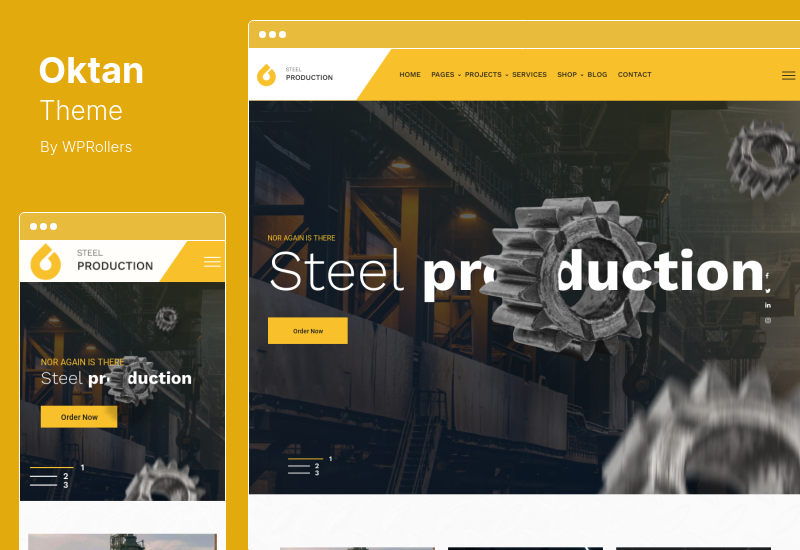 Oktan Theme - Tema WordPress Industri Minyak & Gas