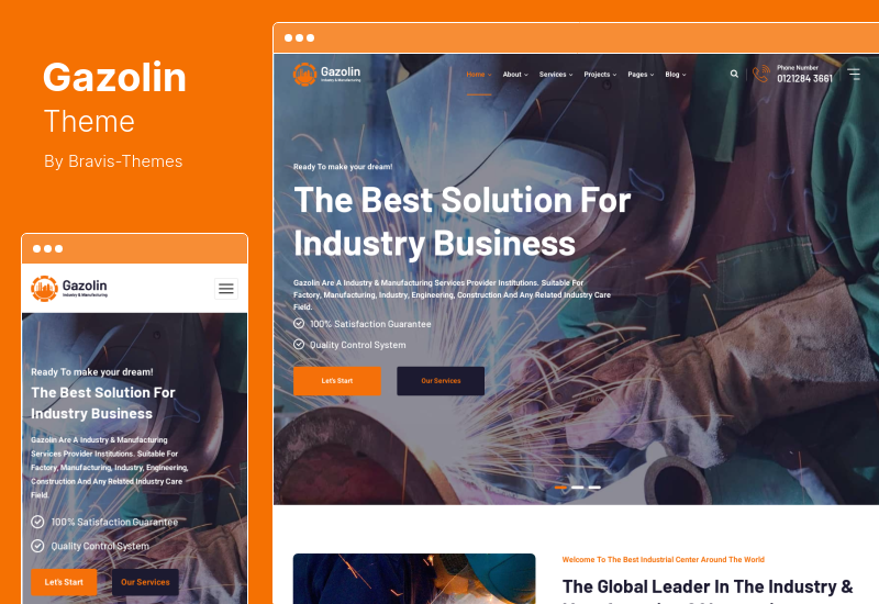 Gazolin Theme - อุตสาหกรรมและการผลิต WordPress Theme