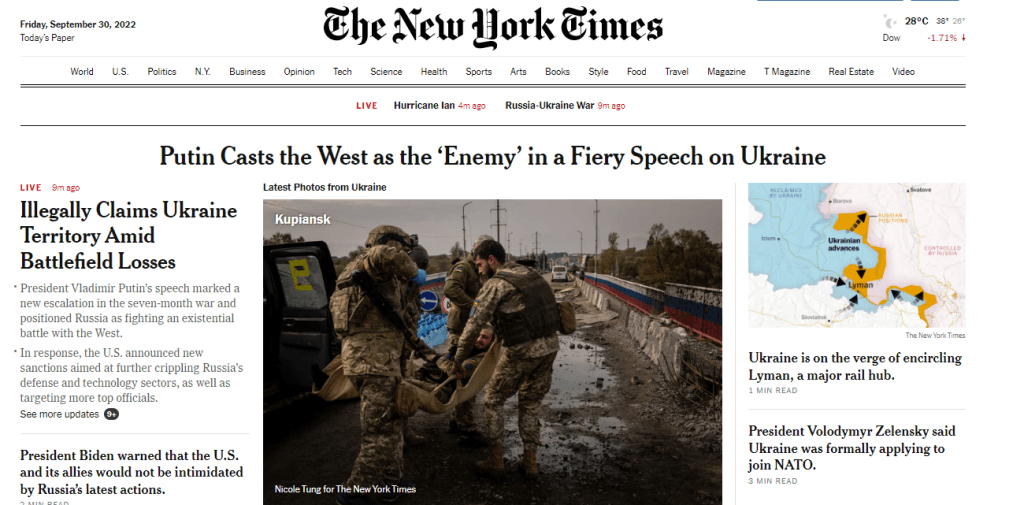 The New York Times Newspaper (nome do blog)