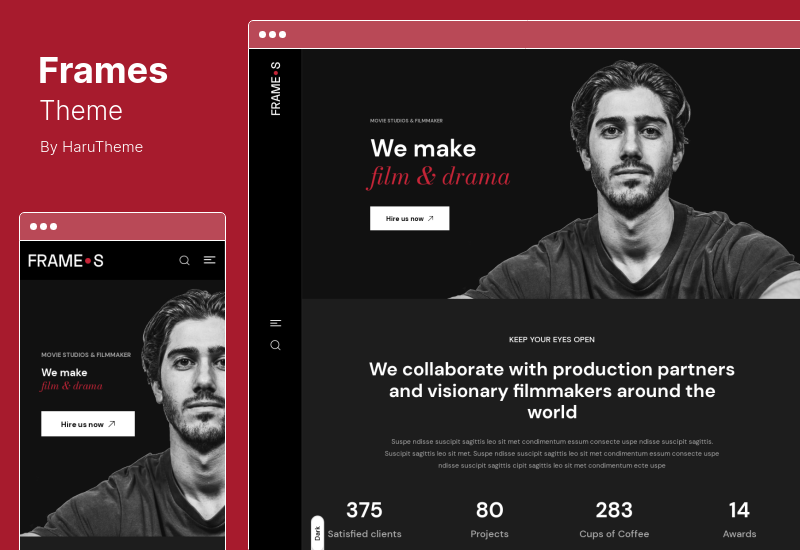 Tema de marcos - Tema de WordPress para estudios de cine y cineastas