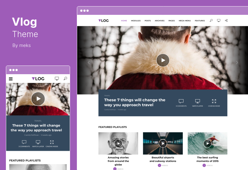 Tema Vlog - Tema de WordPress para blogs de video y podcasts