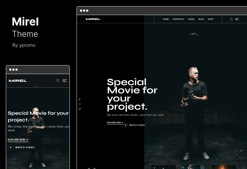 Mirel Theme - 映画スタジオと映画制作者向けの WordPress テーマ