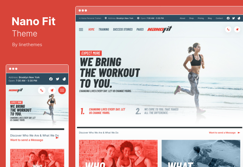 Motyw NanoFit - Personal Training Services Motyw WordPress