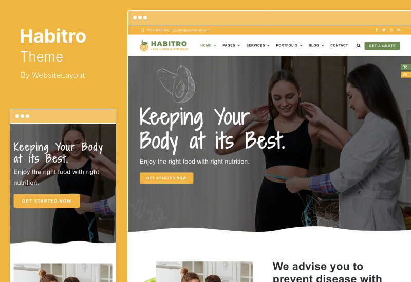 Habitro-Theme - WordPress-Theme für Ernährung, Gesundheit und Ernährung