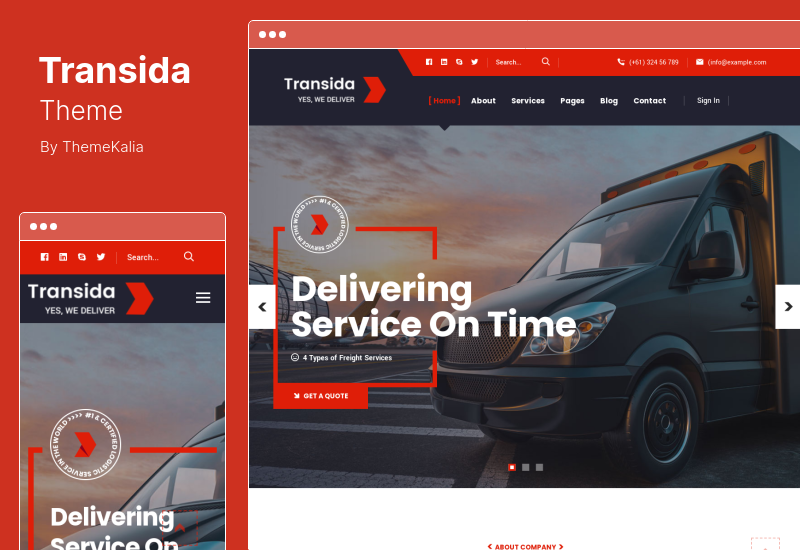 Transida Teması - Lojistik WordPress Teması