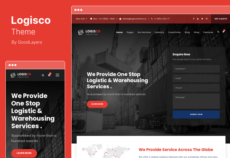 Logisco Theme - тема WordPress для логистики и транспорта