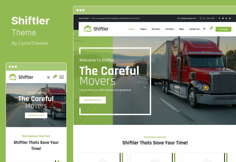 Shiftler Theme - тема WordPress для транспорта и логистики