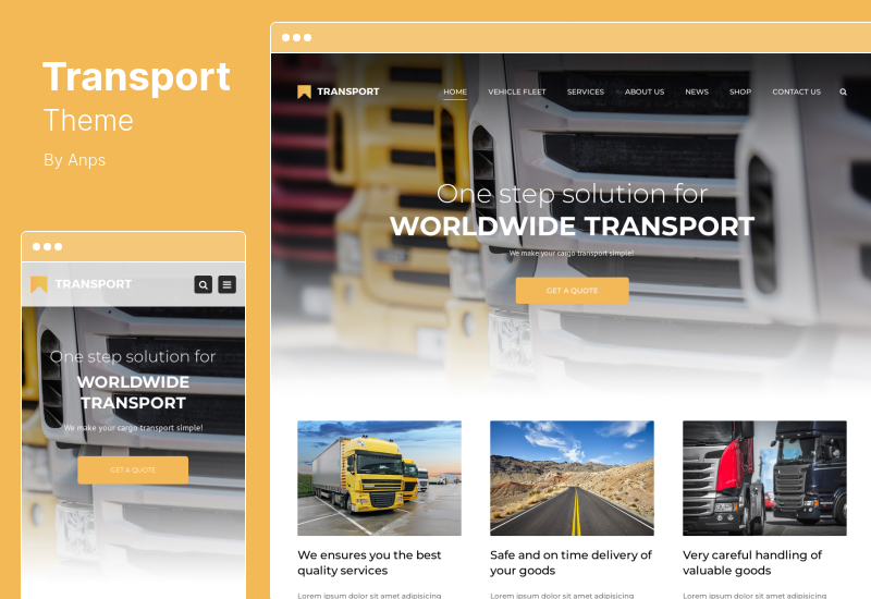 Tema Transporte - Tema WordPress Transporte e Logística