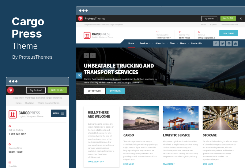 CargoPress Teması - Lojistik, Depo ve Taşımacılık WordPress Teması