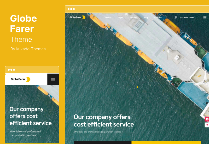 GlobeFarer テーマ - 輸送と物流の WordPress テーマ