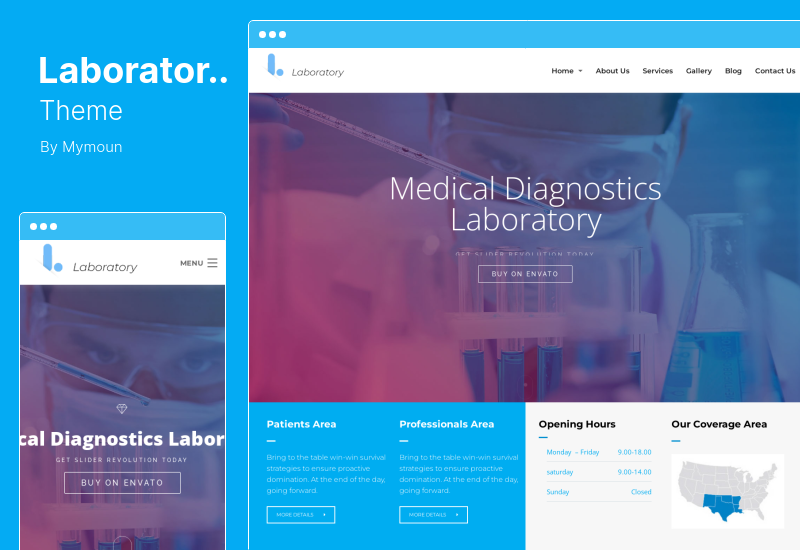 Tema de laboratório - Tema WordPress de pesquisa e medicina