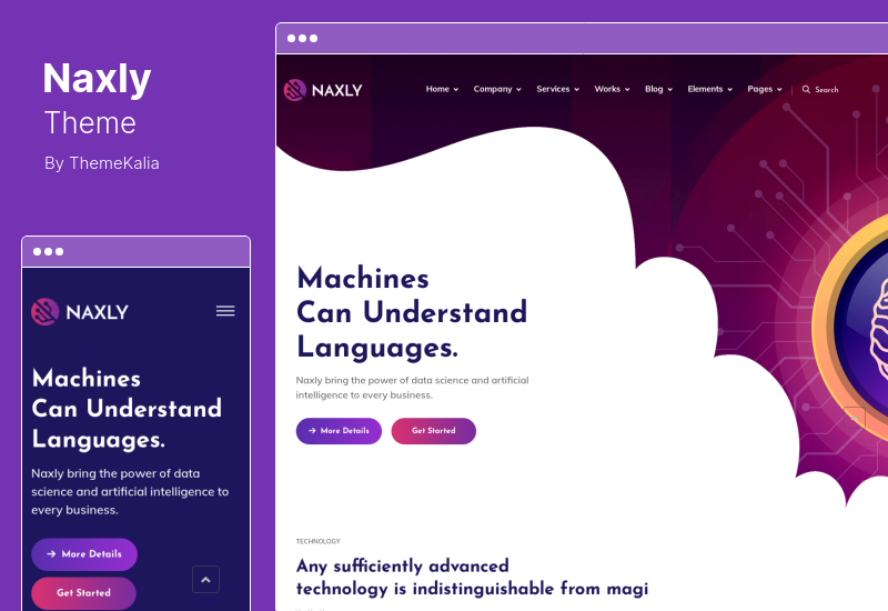 Naxly-Theme – Data Science & Analytics WordPress-Thema