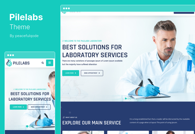 Pilelabs-Theme - WordPress-Thema für Labor- und Wissenschaftsforschung