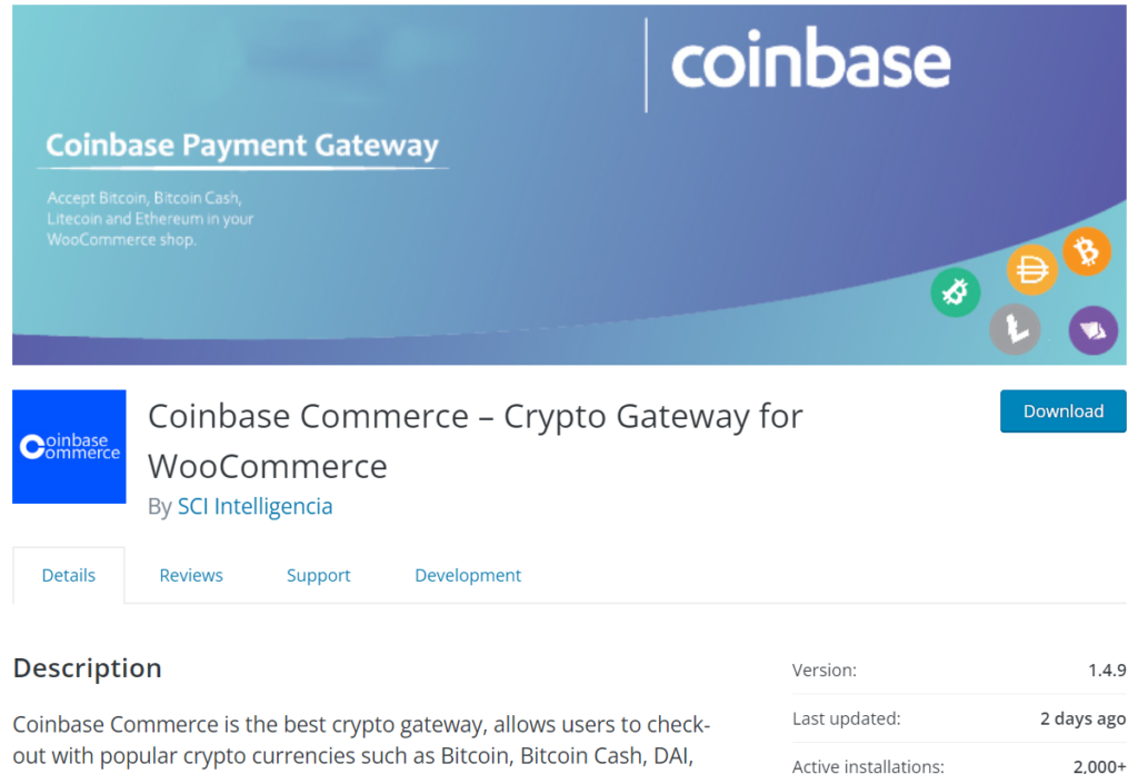 coinbase commerce — платежные шлюзы криптовалюты для woocommerce