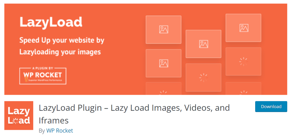 Баннер плагина Lazy Load by WP Rocket