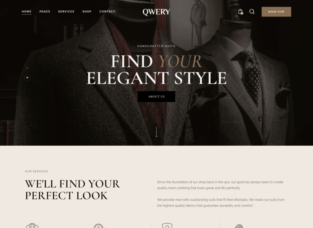 Qwery - Thème WordPress et WooCommerce polyvalent pour les entreprises