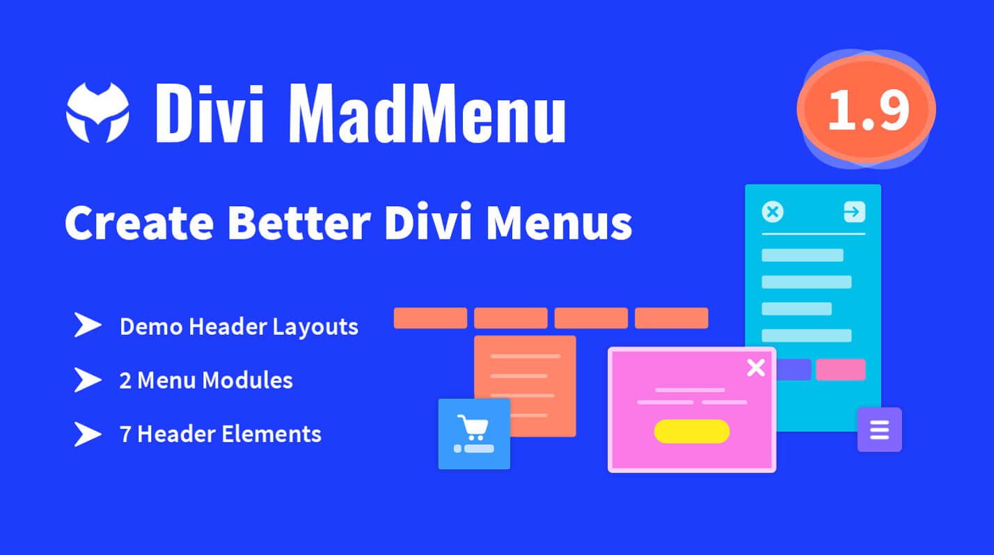 Divi MadMenu — инструмент для создания заголовков и меню