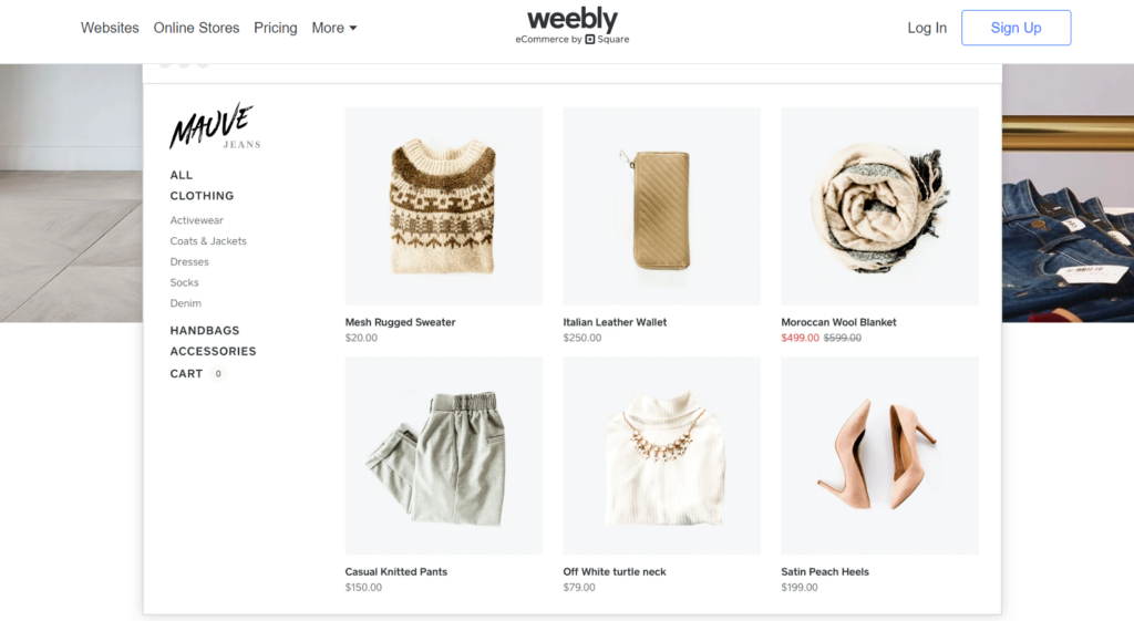 Weebly-Homepage