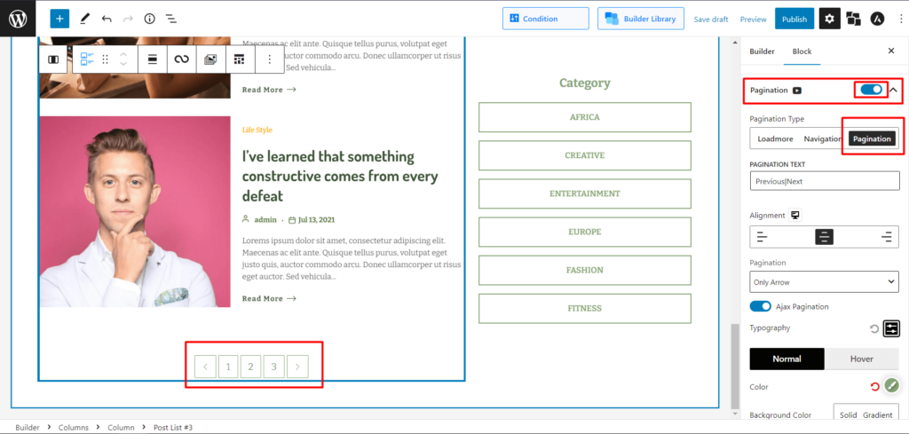 Adding WordPress Numeric Pagination