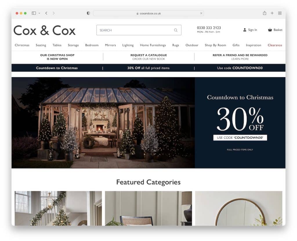 Cox und Cox Magento-Website