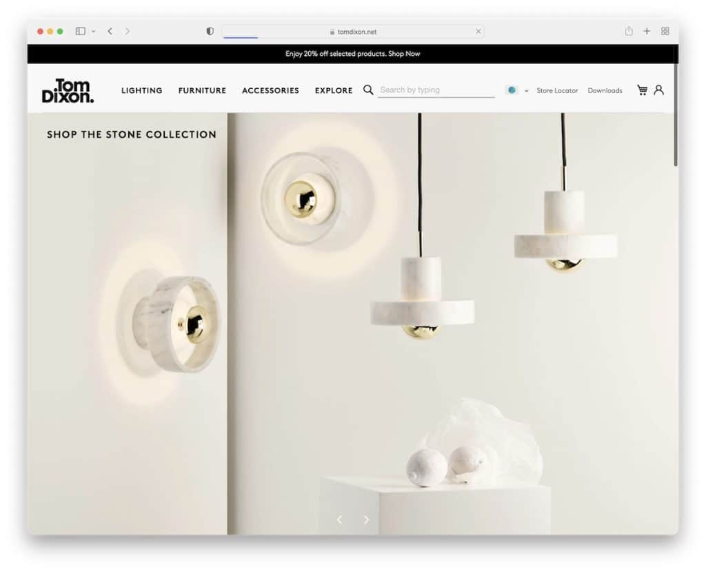 Tom Dixon Magento-Website