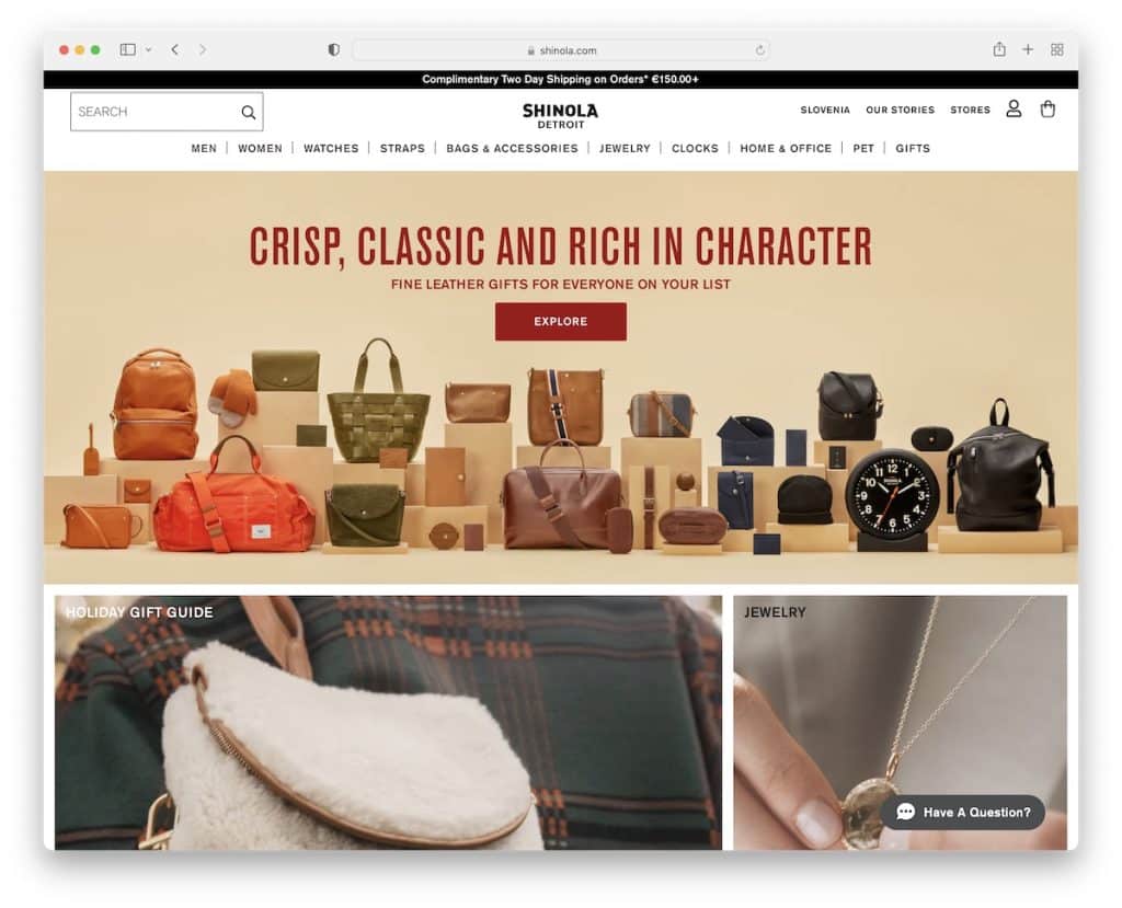 Shinola Magento-Website