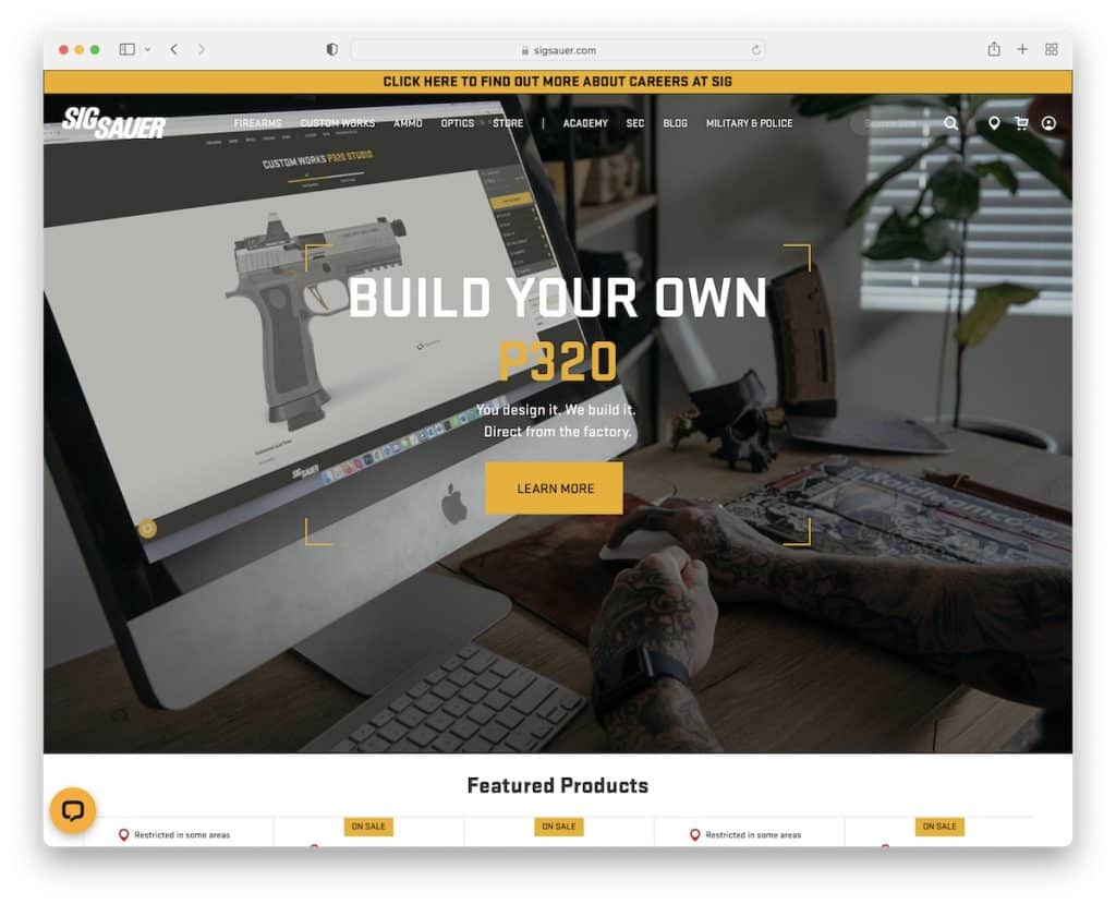 Sig Sauer Magento-Website