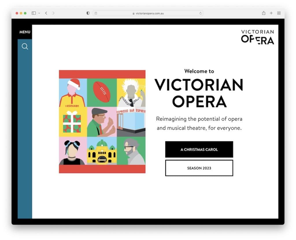 Site Web du théâtre d'opéra victorien