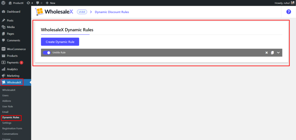 WholesaleX Dynamic Rules