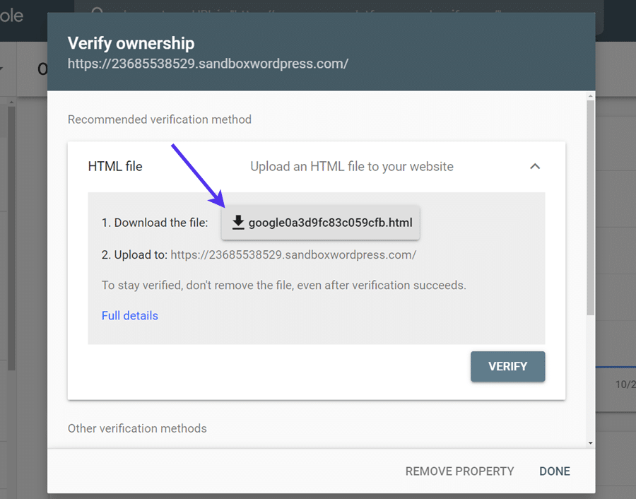 pda-google-search-console-upload-html-verification-file