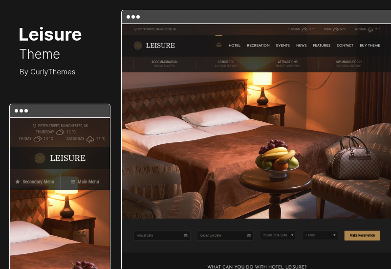 Tema Lazer - Tema WordPress para Hotel