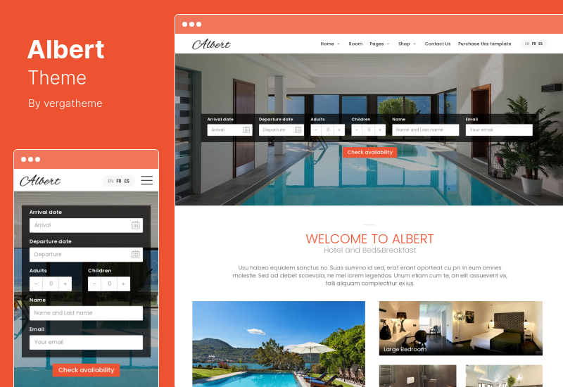 Albert Theme - Tema WordPress para Hotel, Pousada e Café da Manhã