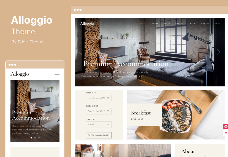 Alloggio Theme - Tema WordPress de reserva de hotel