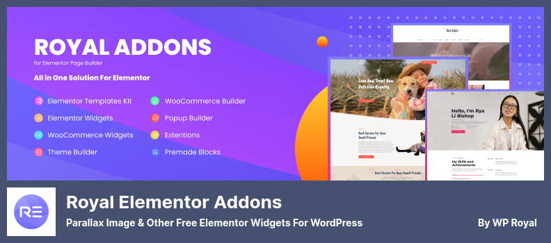 Плагин Royal Elementor Addons — Parallax Image и другие бесплатные виджеты Elementor для WordPress