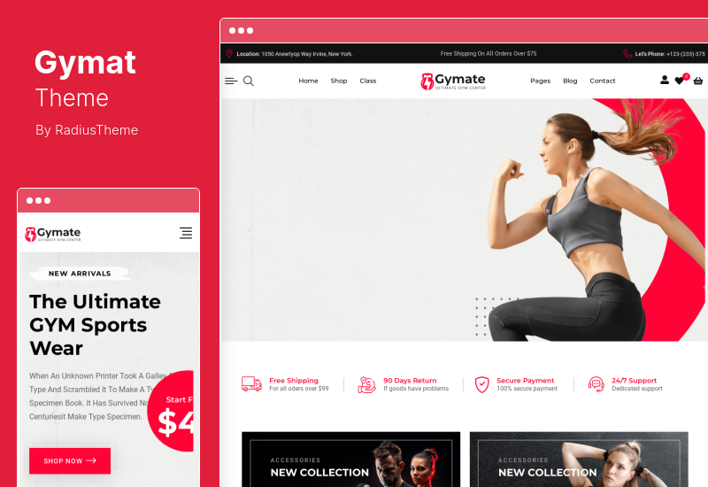 Тема Gymat - Тема WordPress для фитнеса и тренажерного зала