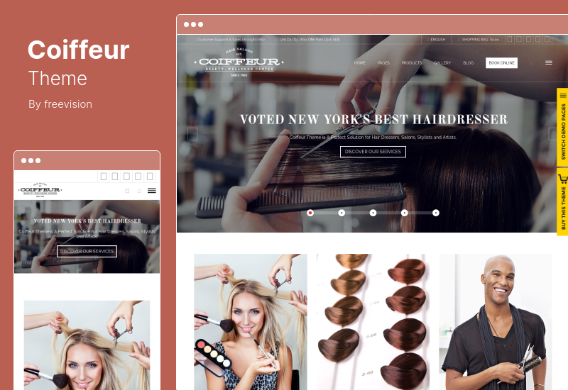 Motyw Coiffeur - Motyw WordPress dla salonu fryzjerskiego