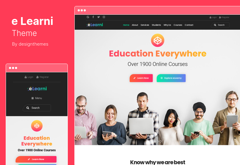 Tema eLearni - Pembelajaran Online & Pendidikan Tema LMS WordPress