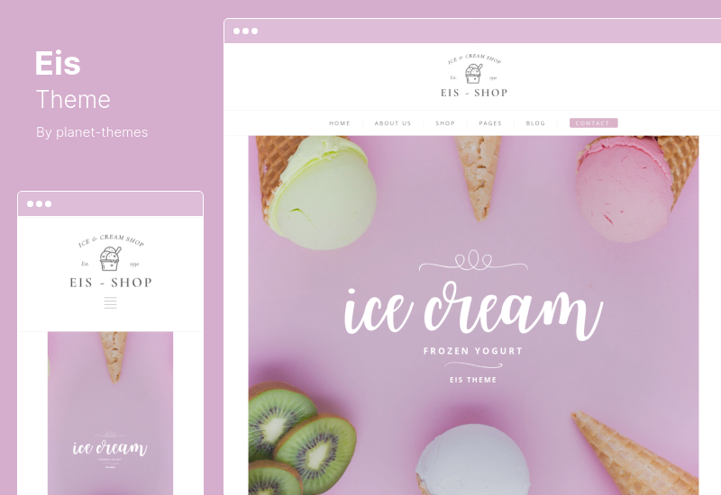 Eis Theme - WordPress тема для магазина мороженого