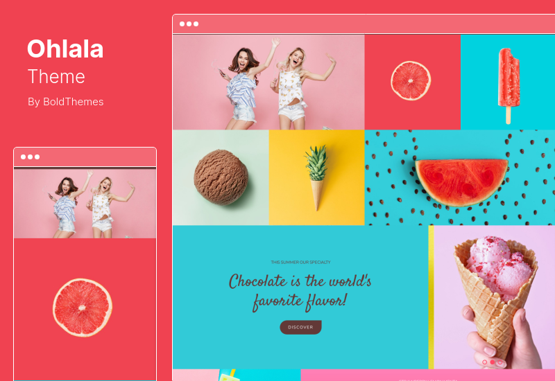 Ohlala Theme — тема WordPress для кондитерской, бара мороженого и соков