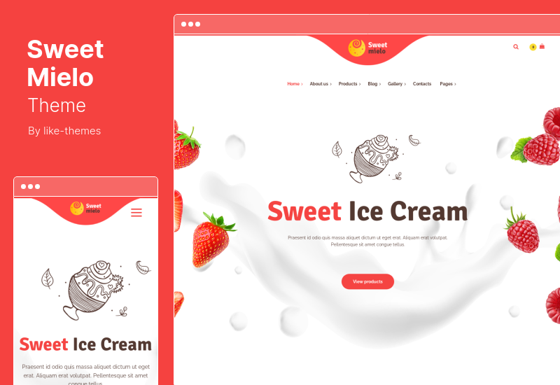 SweetMielo Theme - Тема WordPress для производства меда и вкусных сладостей