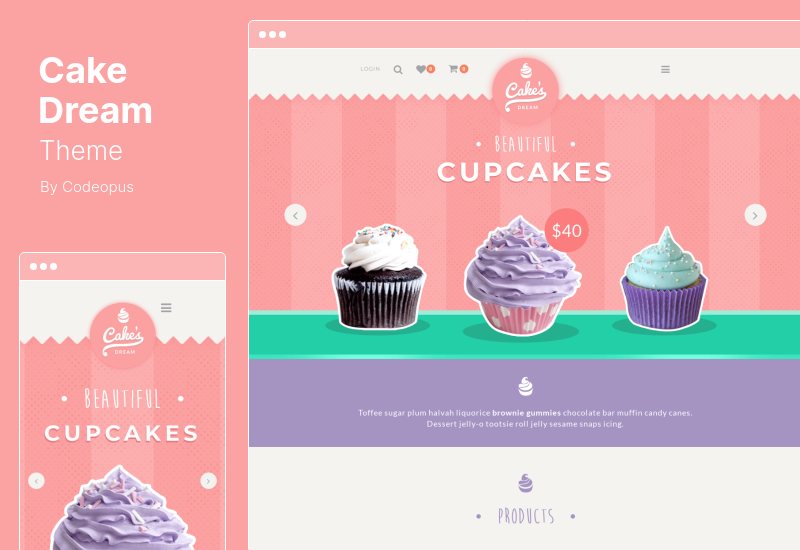 Cake Dream Theme — адаптивная тема WordPress и WooCommerce