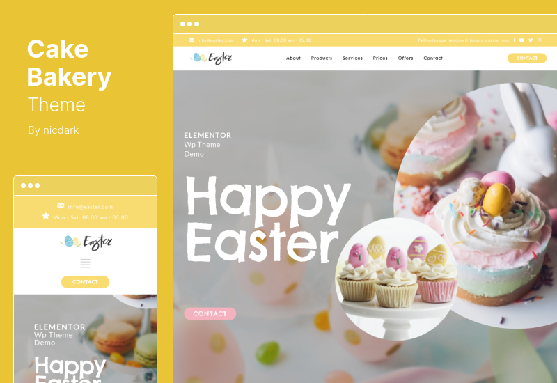 Cake Bakery Theme - Тема WordPress для кондитерских изделий