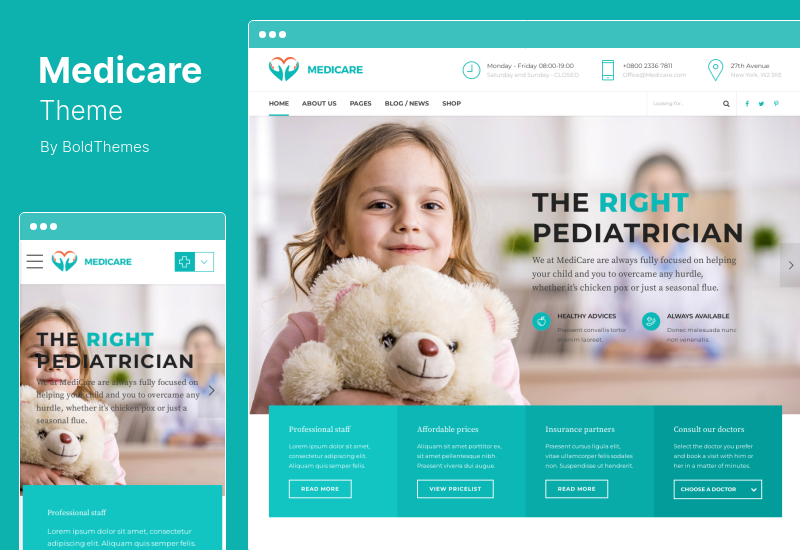 Medicare Theme — тема WordPress для врачей, медицины и здравоохранения