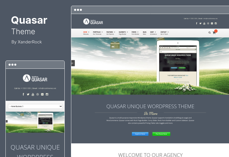 Quasar Theme — тема WordPress с конструктором анимации