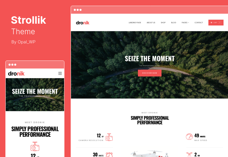 Strollik Theme - WooCommerce WordPress Theme für ein einzelnes Produkt