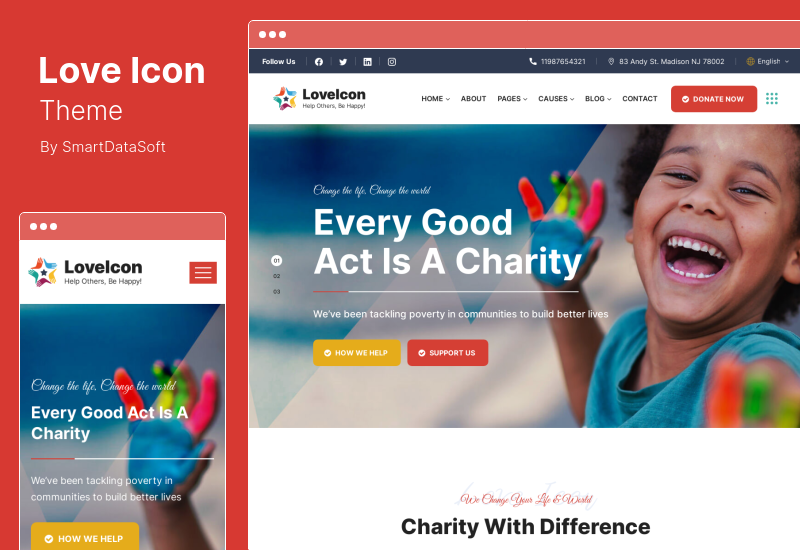 LoveIcon Theme — Тема WordPress для некоммерческой благотворительной организации