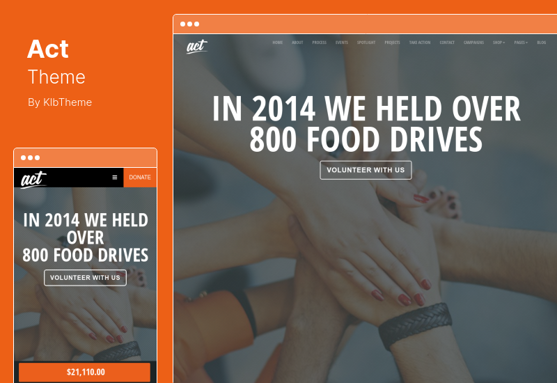Act Theme — некоммерческая благотворительная тема WordPress