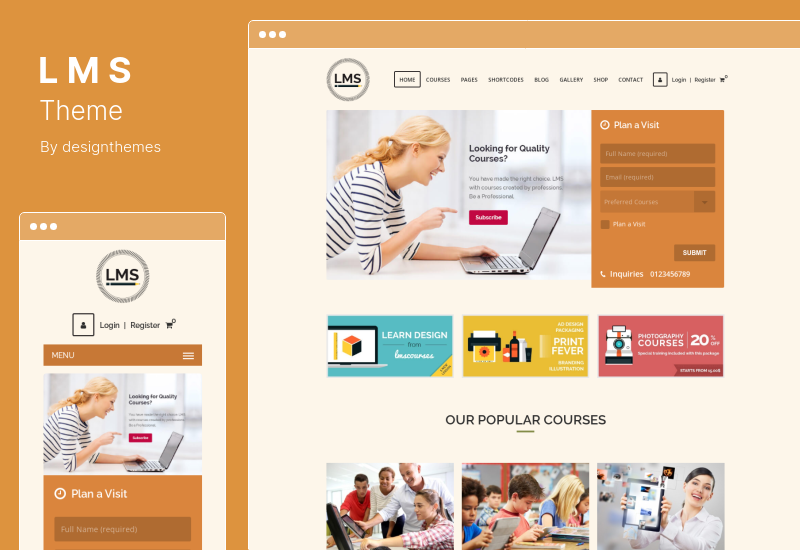 LMS Theme - Образовательная WordPress тема