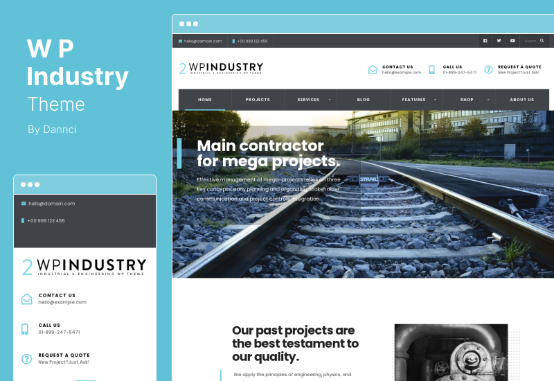 WP Industry Theme — промышленная и инженерная тема WordPress