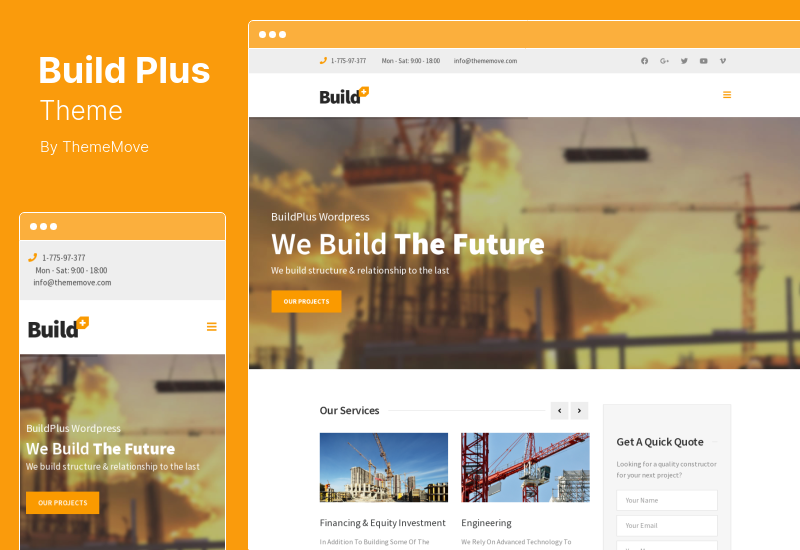 BuildPlus Theme - Тема WordPress для инженерно-строительных работ